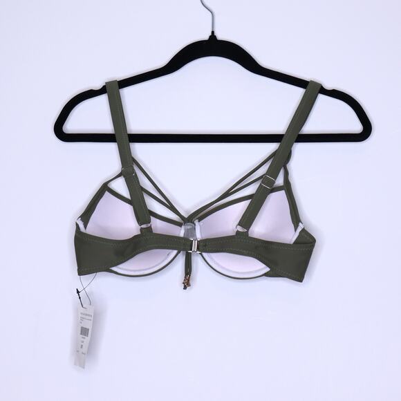 REE BEES NEW Somebody To Love Me Two Piece Bikini Olive Swimwear Women's M - Picture 8 of 11